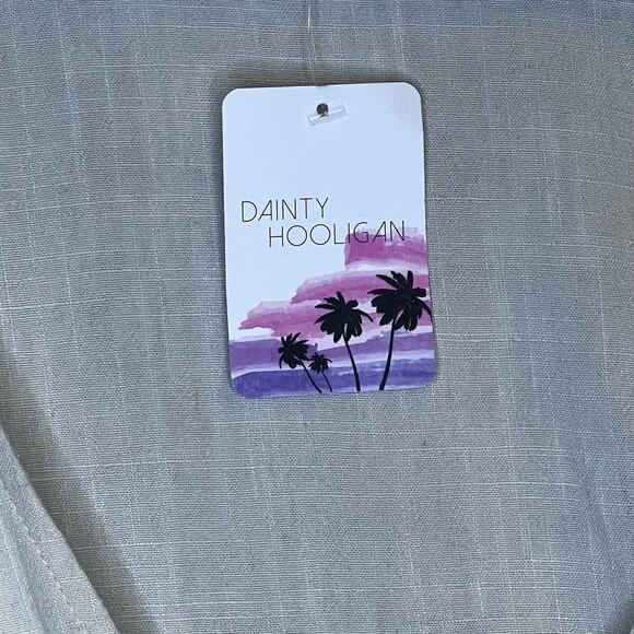 NWT Dainty Hooligan Boho Let It Play Out Cream Wrap Dress Size Small - Picture 11 of 14